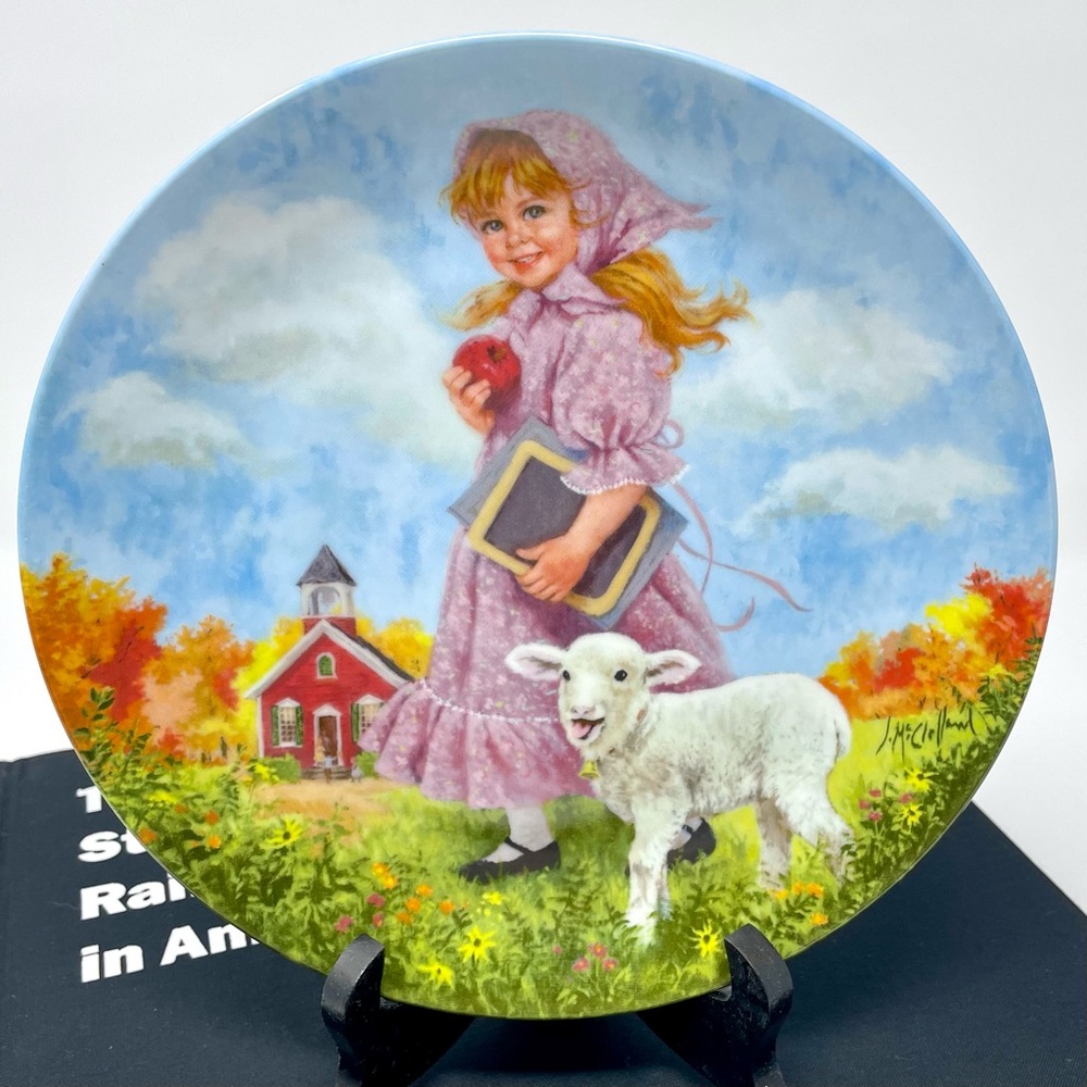 Mary Had A Little Lamb 7th Issue Collector Plate Baby Nursery Decor Mother Goose